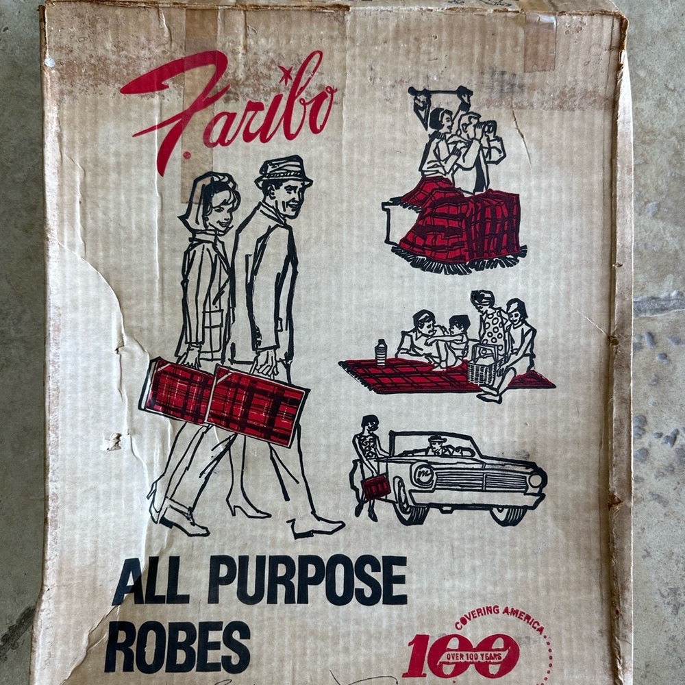vintage faribault wool blanket Faribo all purpose robes Southwestern Bell Emblem
